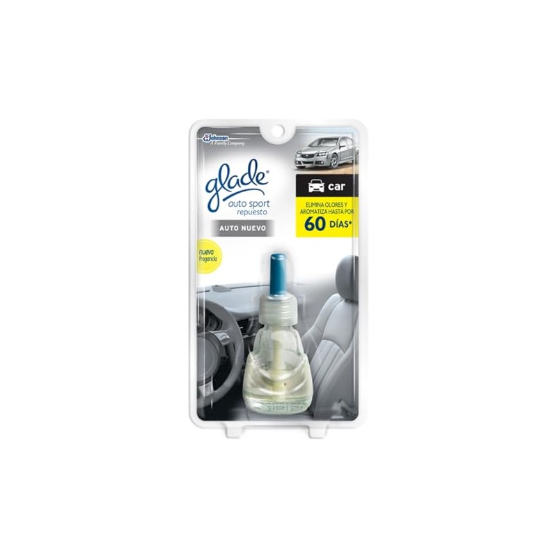 Glade Aromatizante de Ambiente Continuo para Auto, Repuesto, Aroma Auto