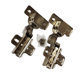 Lock Connection™-Inset Cabinet European Hinges, Non-Soft Close, Screw Mount, 105 Degree 2 Way Adjustable Concealed Kitchen Cabinet Door Hinges with Screws (2)