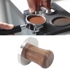 Wood Handle Coffee Tamper Stainless Steel Press Detachable Flat Base