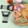 Onion Slicer Holder, Stainless Steel Vegetables Slicer Potato Cutter with