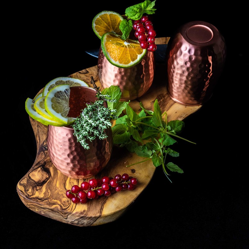Kosdeg Copper Cups - 16 Oz Set of 4 -