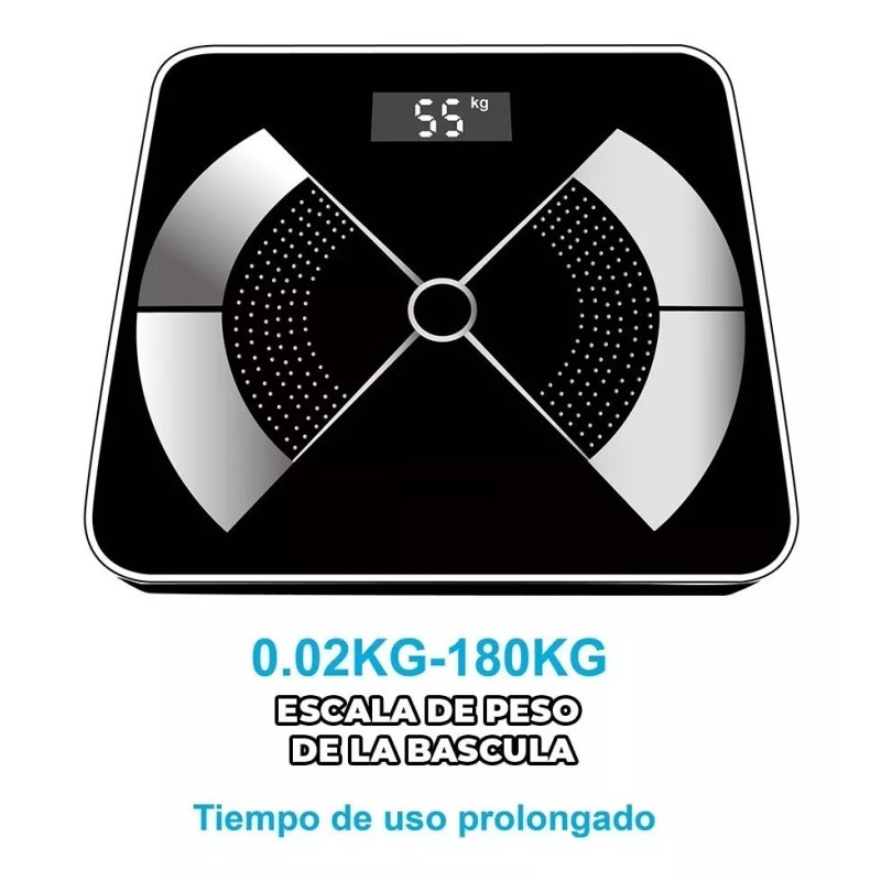 EGTMA Bascula Digital Para Peso Corporal Pilas Hasta 180kg