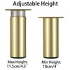 Sumnacon 4 patas de aleación de aluminio para muebles, patas