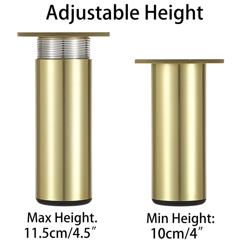Sumnacon 4 patas de aleación de aluminio para muebles, patas