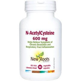 NEW ROOTS HERBAL New Roots Herbal - N-AcetylCysteine - 600mg - 90 Capsules - NAC Capsules - Respiratory Supplements - NAC 600mg Capsules - NAC Supplement N-Acetyl Cysteine 600mg - NAC N-Acetyl Cysteine - NAC Pills