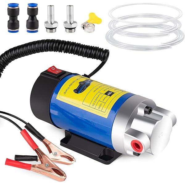 Oil Extractor Pump 12V 100W, Ultra-Quiet Electric Oil Change Pump,