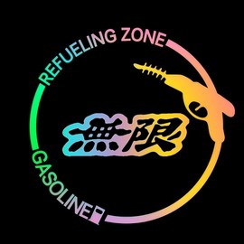 MUGEN Tank Cover Sticker Fuel Lid Car Fuel Spout Decal Heat Resistant Fashion Fuel Cap Dress Up Oil Inlet Gas Tank Cap Stylish Custom Accessory 1 Piece (Infinite MUGEN)