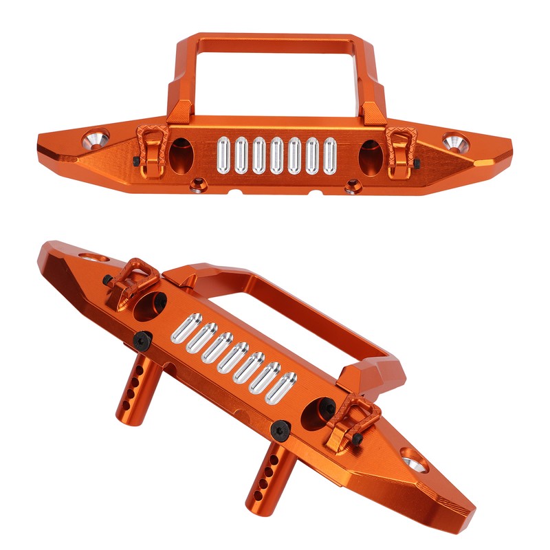 Aluminum Alloy Front Bumper RC Car Upgrade Accessory with LED