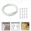DIVCHI White Window Net Curtain Wire Cord Cable With 8