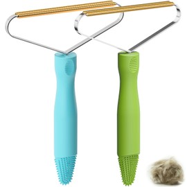 Pet Hair Remover,Deep Cleaning Dog Cat Hair Remover,Pet Hair Removal Tool,Fur Removal Tool,Portable Carpet Scraper Rake,Carpet Rake for Carpet,Car Mat,Couch,Pet Bed,Furniture,Rug(2Pcs)