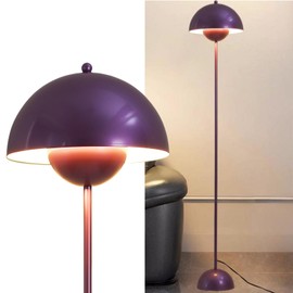 COSYLUX Modern Floor Lamp for Living Room, Industrial Tall Standing Lamp for Bedroom, Metal Shade Reflecting Light Reading Floor Lamp for Office, Nursery Room, Corner(Pearl Purple)