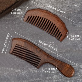 Anti-Static Sandalwood Comb, 1Pc Natural Sandalwood Hair Comb, Anti-Static Sandalwood Natural Hair Detangler Wooden Comb
