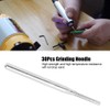 30Pcs Grinding Needle Set Emery Cylindrical Flat Head Electric Grinder