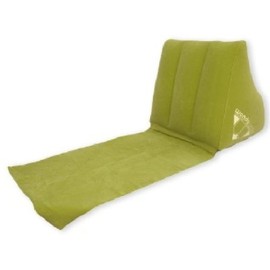 WondaWedge GREEN Inflatable Back Support Reading Pillow w/ Permanent Mat