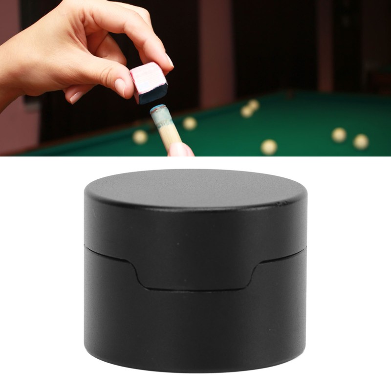 Billiard Chalk Case Round Aluminum Alloy Cue Chalk Box Holder
