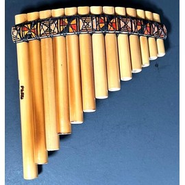Pan Flute Curved 13 Pipes Nazca Designs From Peru -Item in USA-