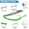 Diamond Jigs Fishing Saltwater Lures with Split Tube Tail and