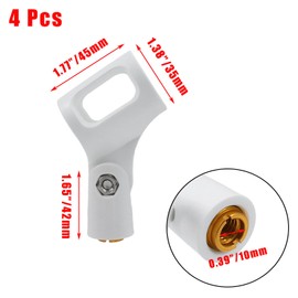 Tighall 4 Pcs Microphone Clips, Knob Adjustable 180 Degrees Mic Clip Holder