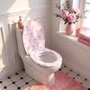 Tudomro Pink Bow Toilet Seat with Soft Round Close Decorative