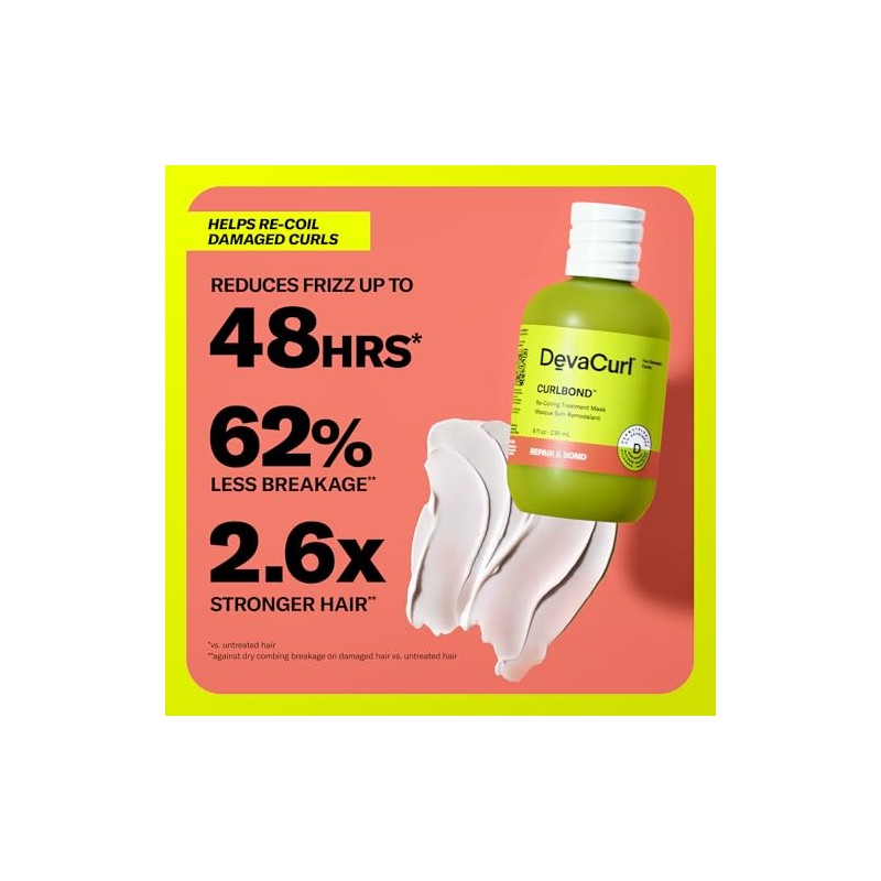 DevaCurl CurlBond Re-Coiling Treatment Mask | Helps Re-Link Broken Bonds