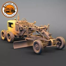 IDAP Military Scales CAT No. 12 Motor Grader. IDAP 0028A. Resin 3D printed. 1/87 Unassembled Kit