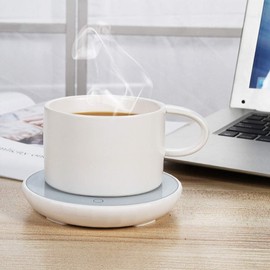 Jeffergarden Cup Warmer Heating Mat Pad Heating for Tea Coffee Milk Cocoa Tea Water Milk Use for Desk (EU 220V)