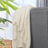 PiccoCasa 100% Cotton Knit Throw Blanket,Solid Lightweight Decorative Throws and
