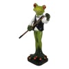 Bow Tie Billiards Pro Green Toad Frog Applying Chalk to
