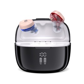 Sound Device for Seniors with Noise Cancelling Function, 32 Channels, 8 Volume Levels, 4 Modes, Mobile Charging Box