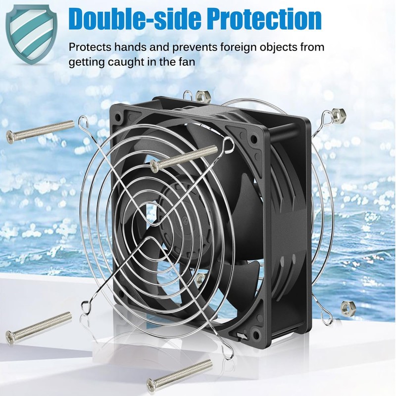 GDSTIME 120mm x 38mm 12V DC Waterproof IP67 Fan High