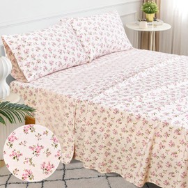 Sleepdown Cotton Bed Sheet Set - Sweet Ditsy Floral, Full