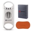 KEENSUN Zinc Alloy V-Cut Cigar Cutter (Silver), 60 Ring Gauge,