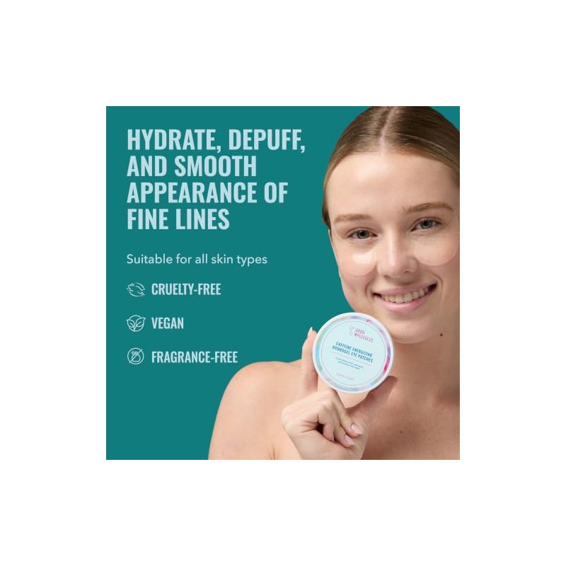 Good Molecules Caffeine Energizing Hydrogel Eye Patches - Hydrogel Mask