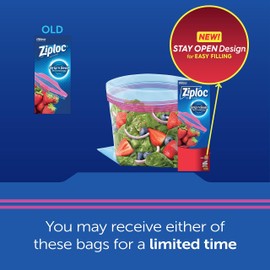 Ziploc Medium Food Storage Bags, Grip 'n Seal Technology for Easier Grip, Open and Close, 28 Count