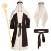 Irtysh Mens Biblical Saint Joseph Costume Jesus Robe Sherherd Costume