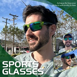 KAPVOE Polarised Fishing Sunglasses for Men Women Cycling Glasses Sports Glasses Baseball Driving MTB Cycling Running 08