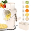 DFENGDF Rotary Cheese Grater & Mandoline Slicer with 5 Interchangeable