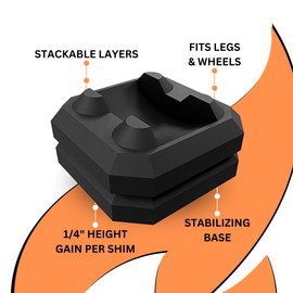 1/4" Griddle Leveling Shims Kit for Blackstone – 4-Pack Levels Leveler Tool for Precise Cooking – BBQ & Griddle Accessories for Black Stone, Grill Accessories, Electric Griddle - Made in USA