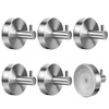VEPEPE 6 Pcs Suction Hooks, Silver Stainless Steel Suction Hook,