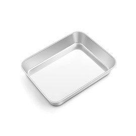 Onader Baking Tray, 23.8 x 18 x 5 cm, Stainless Steel Small Rectangular Casserole Dish, Oven Tray, Deep Fat Pan, Oven Mould for Lasagne, Non-Toxic & Healthy, Easy to Clean and Dishwasher Safe