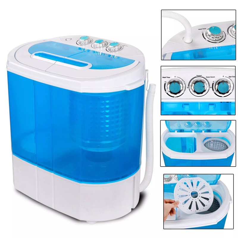 ZENY Portable Washing Machine 9.9LB Mini Compact Twin Tub Washer