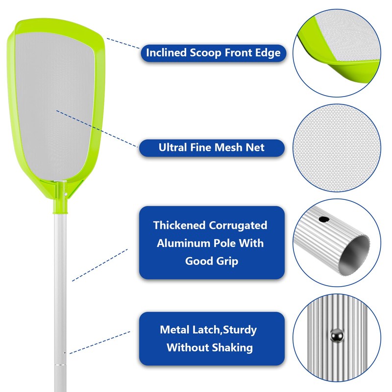 Sepetrel Pool Skimmer Net- Total Length 72 inches Ultral Fine