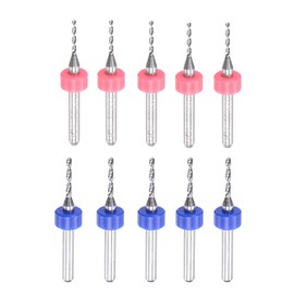 QUARKZMAN Micro PCB Drill Bit Set 1.2 mm 1.5 mm, 1/8 Inch 3.175 mm Shank Tungsten Carbide CNC Engraving Printing Circuit Board Drill Rotary Tool Set of 20