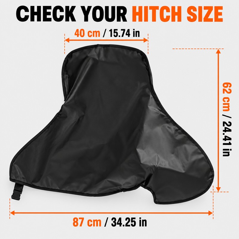 Universal Caravan Towing Hitch Cover, Waterproof UV-Resistant Vinyl Protector with
