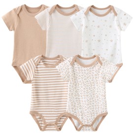 MAMIMAKA Newborn Baby Boys Clothes Sets 23-Piece, 5-pack Bodysuit+3PJS and Accessories for 0-6 Months