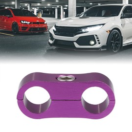 X AUTOHAUX 5 Pcs AN4 Hose Separator Clamps for Oil Fuel Hose Replacement Purple