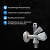 kör4u Combination Angle Valve Chrome, 1/2 Inch with Backflow Preventer,