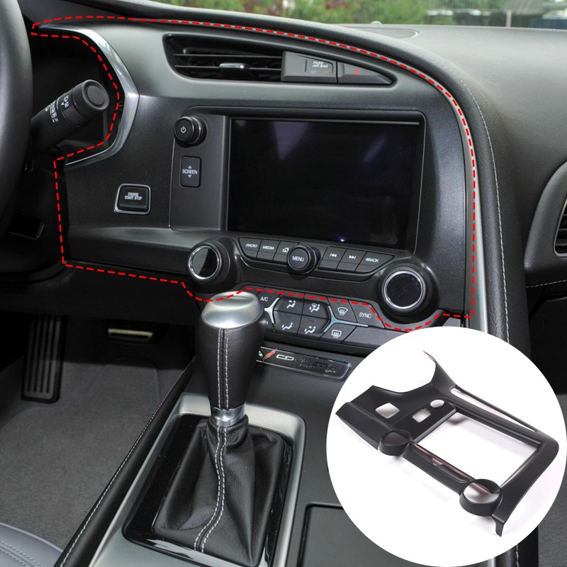 car-king888 Matte Black Center Console Navigation Frame Trim Cover For