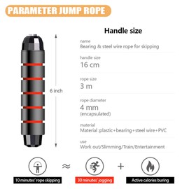 Redify Jump Rope,Jump Ropes for Fitness for Women Men and Kids,Speed Jumping Rope for Workout with Ball Bearings,Adjustable Skipping Rope for Exercise&Slim Body at Home School Gym (Red)