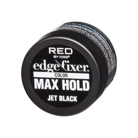 Red by Kiss Color Edge Fixer 24HR Max Hold Edge Control Pomade for Fly Away and Edge Frizz Hair (Jet Black) (30mL)